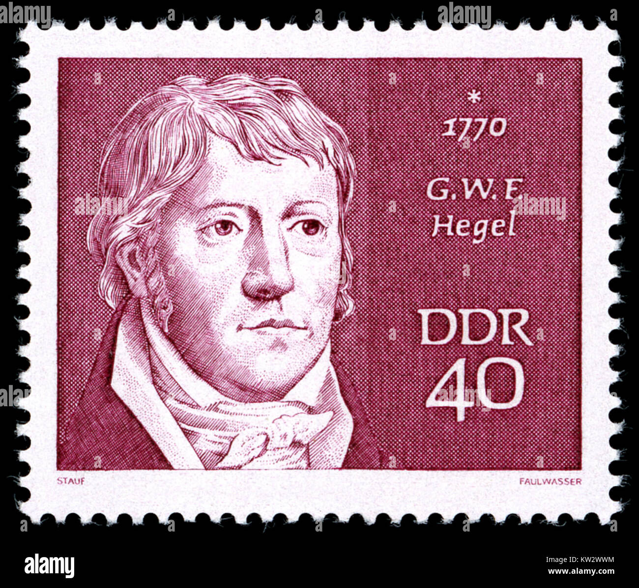 Die 1970 erschienenen Marken Deutschlands aus der DDR, MiNr 1539, sind bedeutend für ihre Darstellung politischer und kultureller Themen dieser Zeit. Stockfoto
