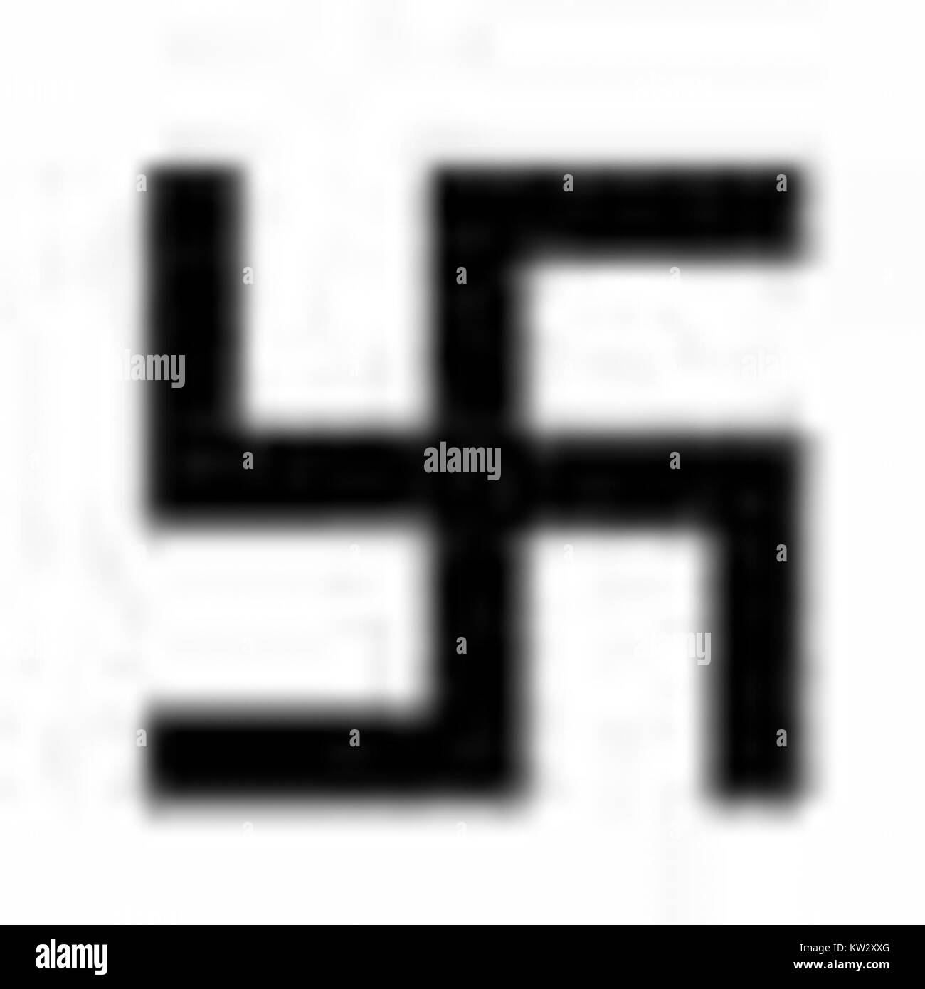 Das Jain-Hakenkreuz ist ein Symbol der Verheißung im Jainismus und repräsentiert die Ewigkeit und die vier existenzzustände in der Religion. Es hat eine tiefe spirituelle und philosophische Bedeutung innerhalb der Jain-Glaubenssätze. Stockfoto