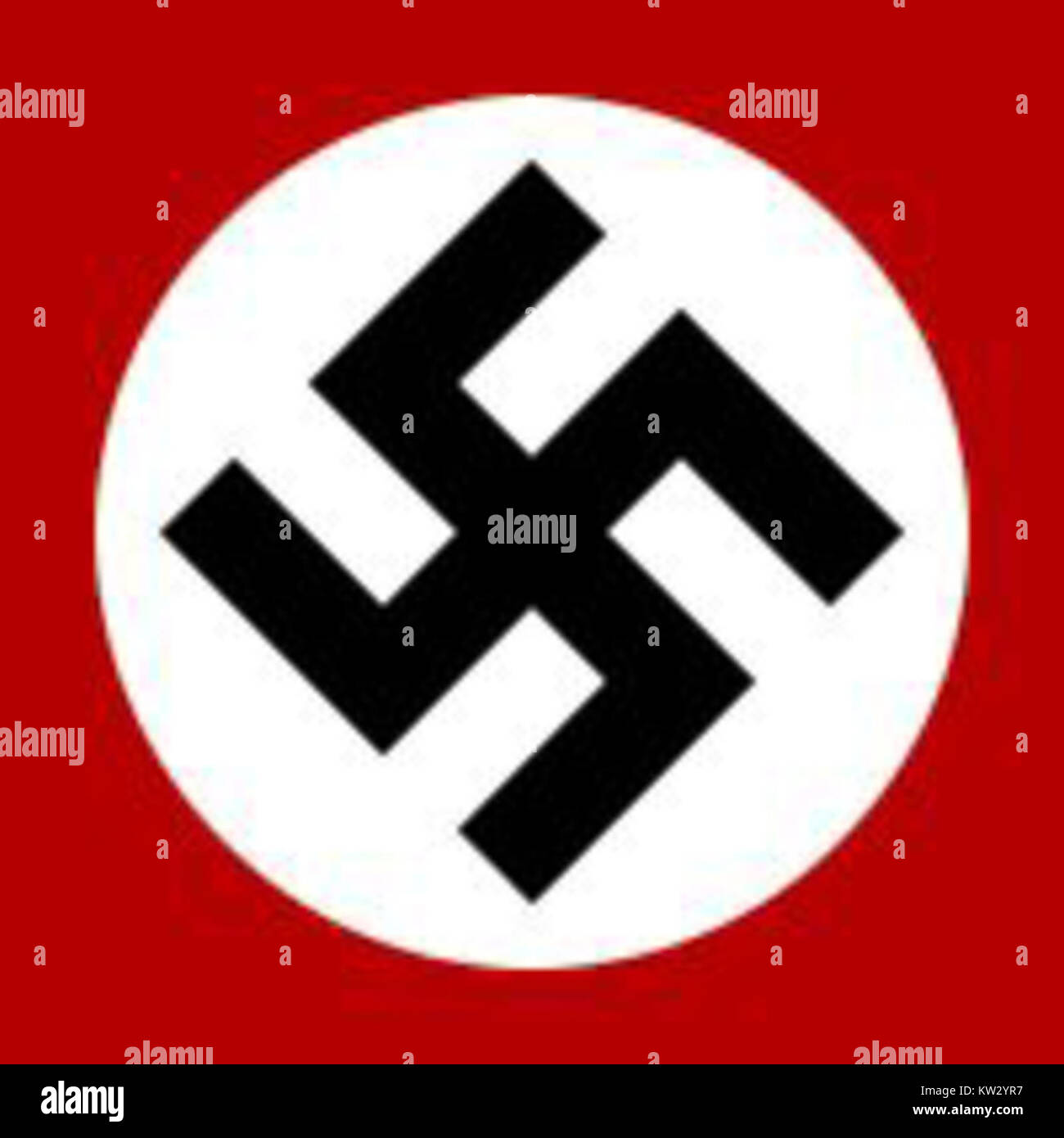 Der Begriff „Nazi“ bezieht sich auf ein Mitglied oder eine Ideologie der Nationalsozialistischen Deutschen Arbeiterpartei, einer rechtsextremen Fraktion, die von 1920 bis 1945 in Deutschland aktiv war. Sie wird mit dem Regime Adolf Hitlers in Verbindung gebracht. Stockfoto