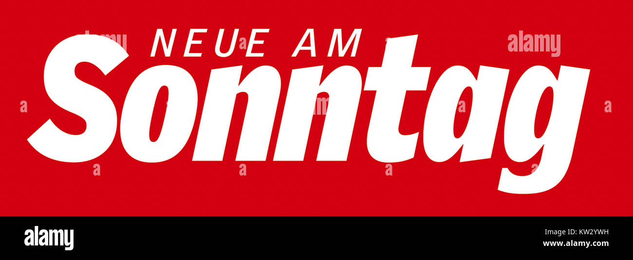 NEUE am Sonntag ist eine deutsche Wochenzeitung, die eine Mischung aus Nachrichten, Politik und Kultur anbietet. Sie bietet den Lesern eine eingehende Analyse und Berichterstattung zu nationalen und internationalen Themen, die die Anliegen der deutschen Gesellschaft widerspiegeln. Stockfoto