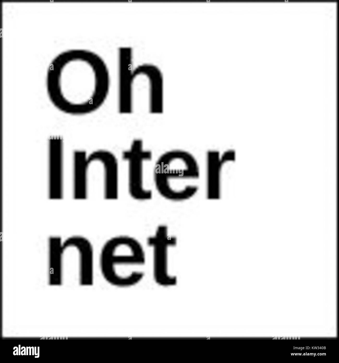 Das Ohinternet-Logo repräsentiert die Identität der Marke und dient als visuelles Symbol für die Online-Präsenz und die digitalen Dienste der companyâ. Stockfoto