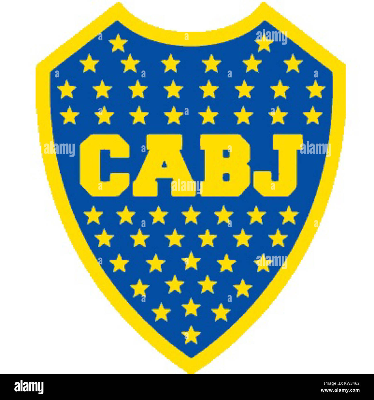 Diese Kollektion enthält hochwertige Tapeten und Logos, die mit Boca Juniors, einem berühmten argentinischen Fußballverein, in Verbindung stehen. Die Bilder zeigen die Marke und Identität des Clubs. Stockfoto