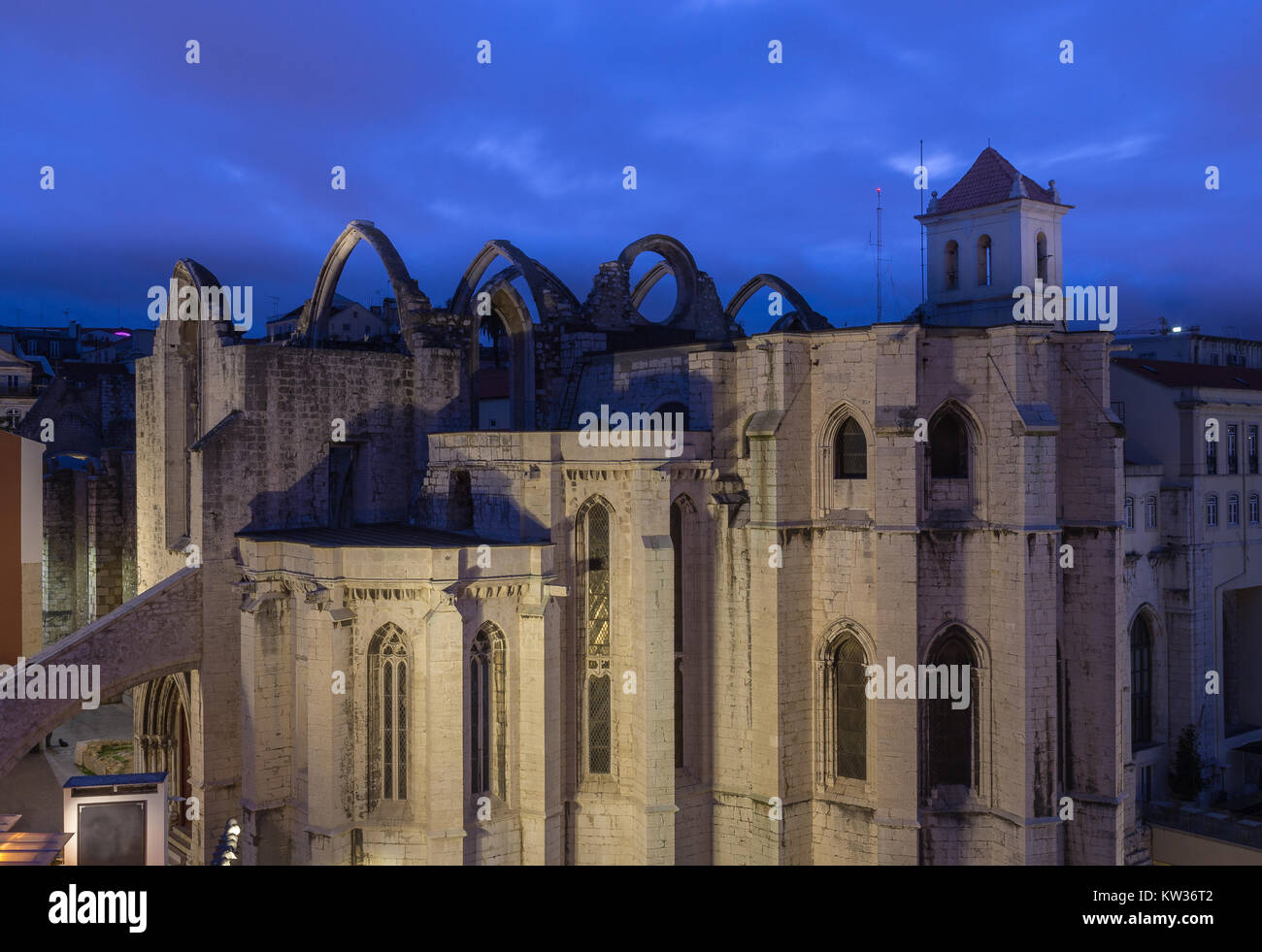 Convento do Carmo Kloster im Zentrum von Lissabon. Stockfoto