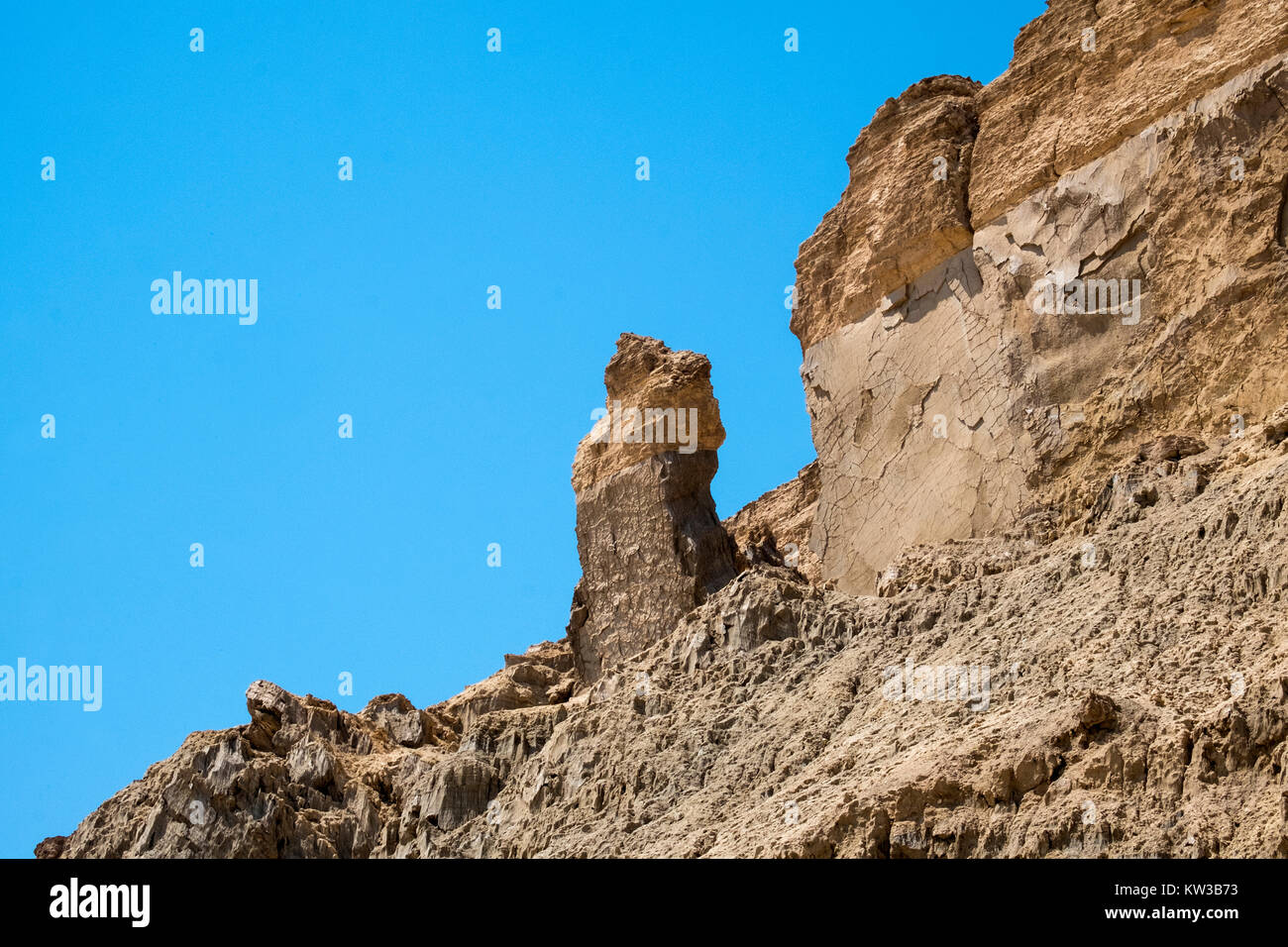 Lot's Frau - eine Spalte von Steinsalz auf dem Mount Sodom Stockfoto