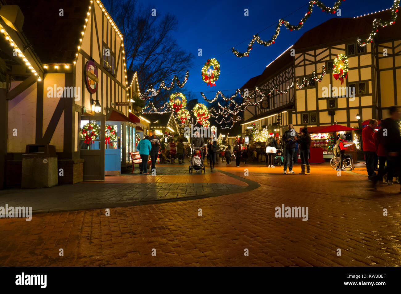 USA Virginia Williamsburg VA weihnachten urlaub in Busch Gardens Freizeitpark Stockfoto