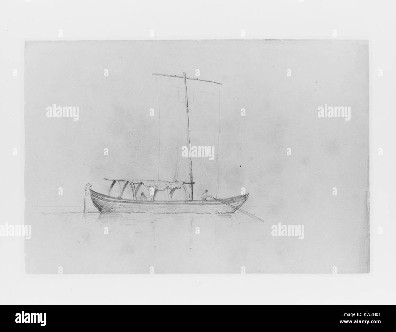 Boot (aus der Schweiz 1869 266144 Skizzenbuch) Stockfoto
