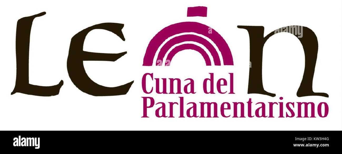 Ein Logo, das „Leon Cuna Parlamentarismo“ darstellt und sich auf eine politische Gruppe, Ideologie oder Institution beziehen kann. Das Logo symbolisiert wahrscheinlich seine Kernwerte oder Mission. Stockfoto