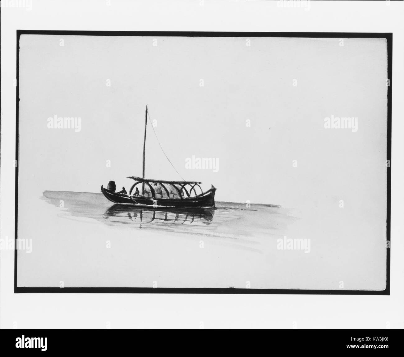 Boot (aus der Schweiz 1869 219145 Skizzenbuch) Stockfoto