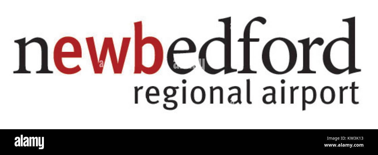 Das Logo des New Bedford Airport in Massachusetts repräsentiert die Identität des Flughafens. Das Logo wird häufig in verschiedenen Marketingmaterialien und Brandings für die Dienstleistungen und Einrichtungen des Flughafens verwendet. Stockfoto