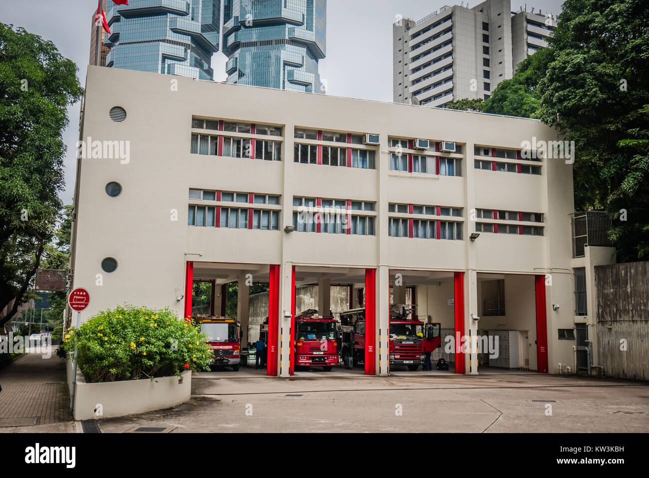 Hong Kong Feuerwehr Stockfoto