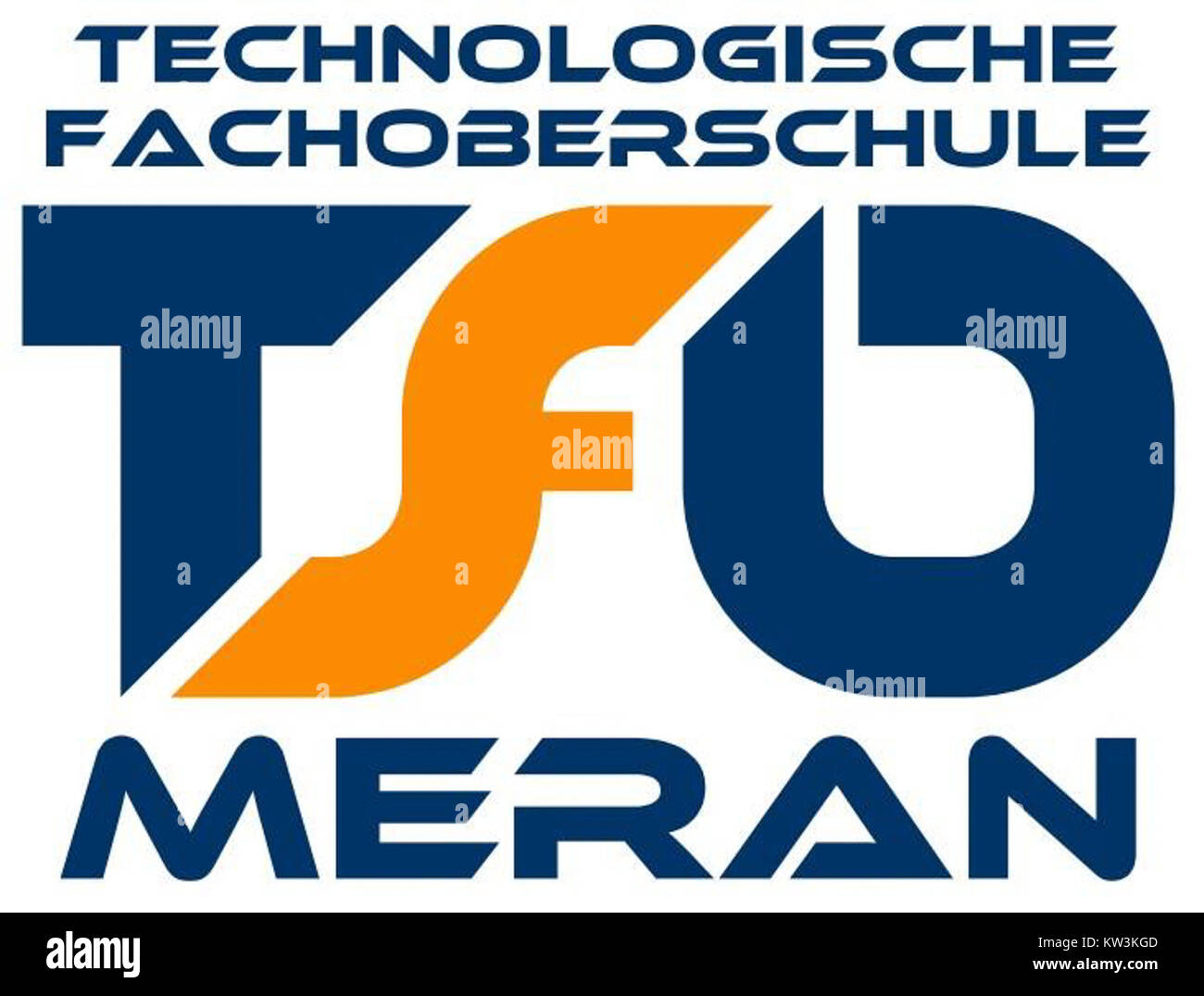 Das TFO Meran-Logo bezieht sich auf das Markenzeichen von TFO Meran, einer Einrichtung, die für ihre Verbindung mit einem bestimmten Produkt oder einer bestimmten Dienstleistung bekannt ist und deren Design nicht mehr verwendet wird. Stockfoto