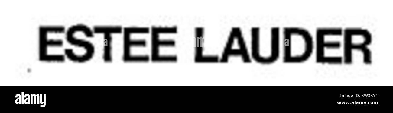 Das Logo von Estee Lauder steht für die Identität der Marke als weltweit führendes Kosmetik- und Hautpflegeunternehmen, das für seine Luxusprodukte und Innovationen in der Kosmetikbranche bekannt ist. Stockfoto