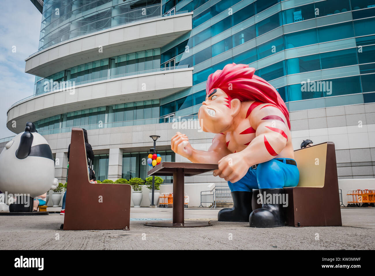 Hong Kong anime und Comic Charakter lebensgroßen Statuen Stockfoto