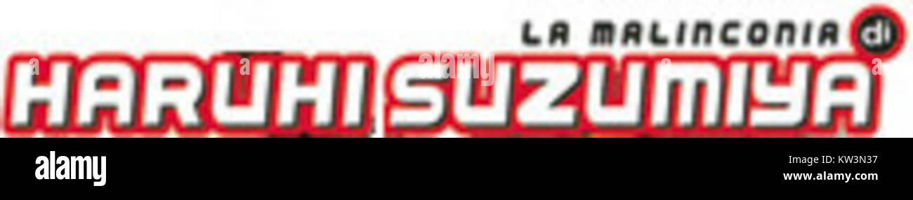 La malinconia di Haruhi Suzumiya ist eine japanische animierte DVD aus der beliebten Haruhi Suzumiya-Serie, die für ihren Einfluss auf die Anime-Kultur bekannt ist. Stockfoto