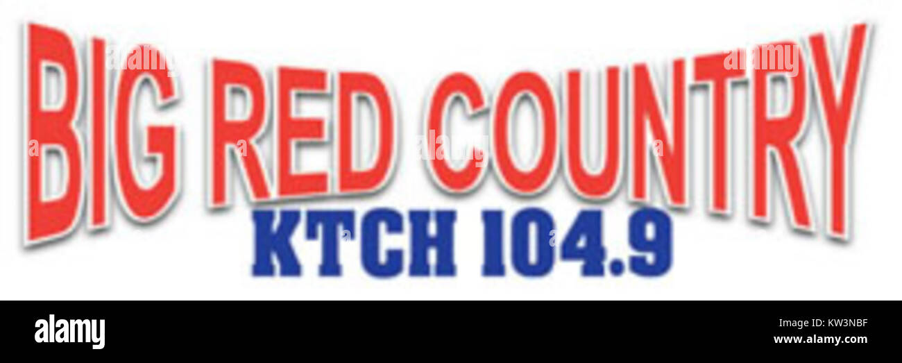 KTCH BigRedCountry104.9 ist ein US-amerikanischer Radiosender, der für Country-Musik bekannt ist. Das Logo repräsentiert die Identität des Senders und ist mit der Übertragung von Country-Musik und lokalen Programmen für die Community verbunden. Stockfoto