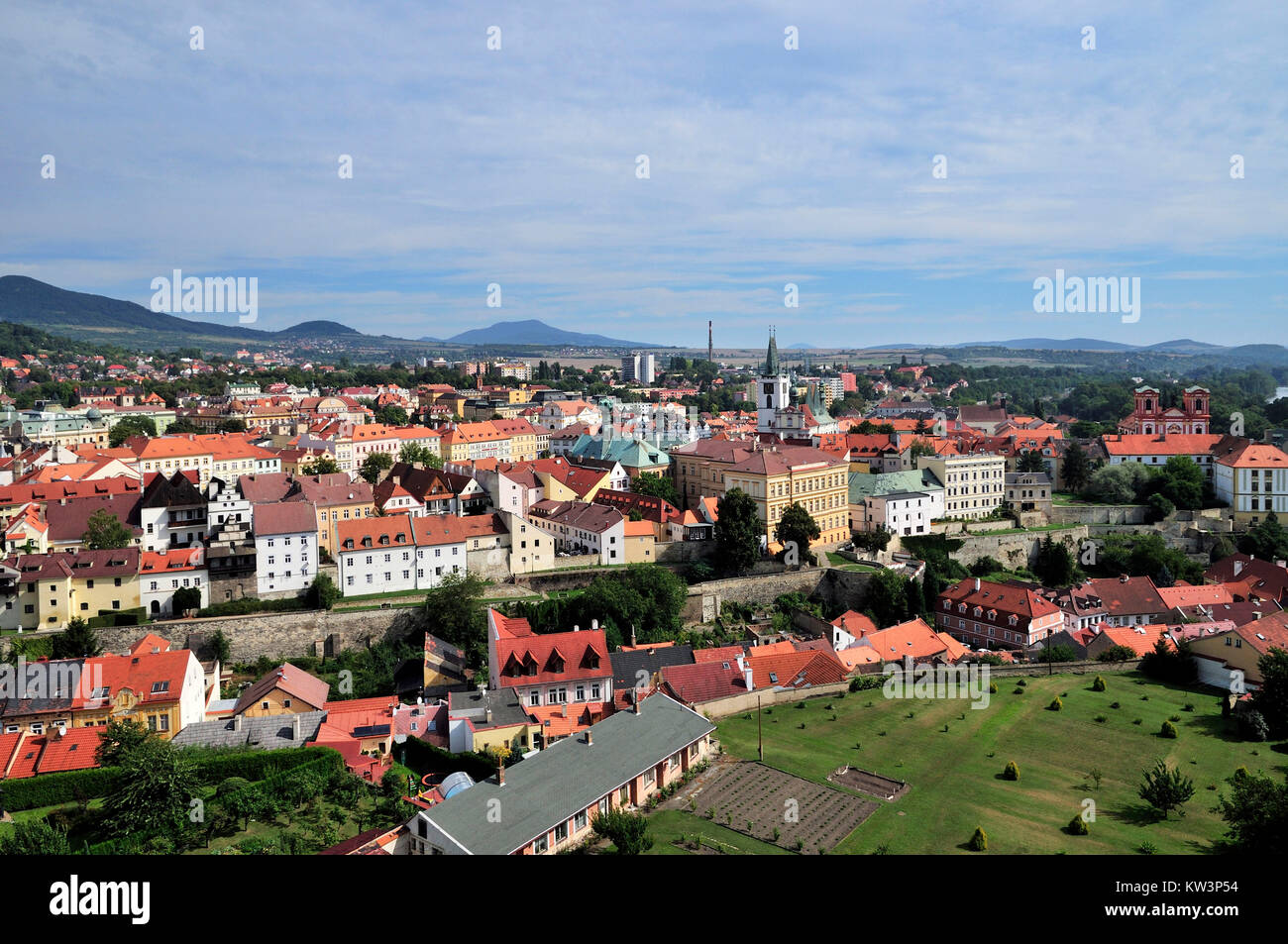 Litomerice, Tschechien, Blick auf die Stadt Litomerice, Tschechien