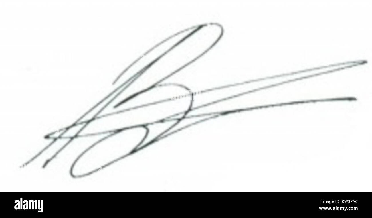 Die Unterschrift von Aleksandr Sachartschenko, einer prominenten Persönlichkeit in der modernen russischen und ukrainischen politischen Geschichte. Seine Führung in der Volksrepublik Donezk (DPR) markiert einen bedeutenden Zeitraum im andauernden Konflikt zwischen Russland und der Ukraine. Stockfoto