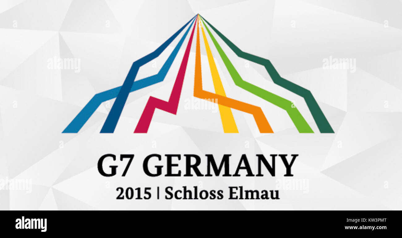 Logo G7 Gipfel Schloss Elmau Stockfoto