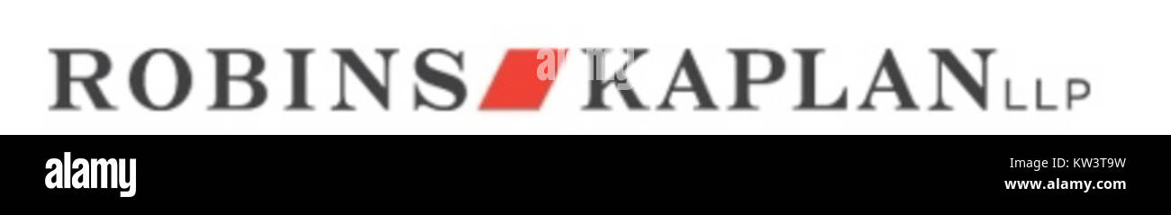 Robins Kaplan LLP ist eine prominente Anwaltskanzlei, deren Logo die professionelle Marke repräsentiert. Das Unternehmen ist für seine juristische Expertise und sein Engagement für den Kundenservice bekannt. Stockfoto