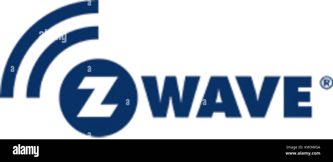 Das Z Wave Logo steht für ein Unternehmen oder Produkt, das für seine Technologie bekannt ist, wahrscheinlich im Bereich Kommunikation oder Elektronik. Stockfoto