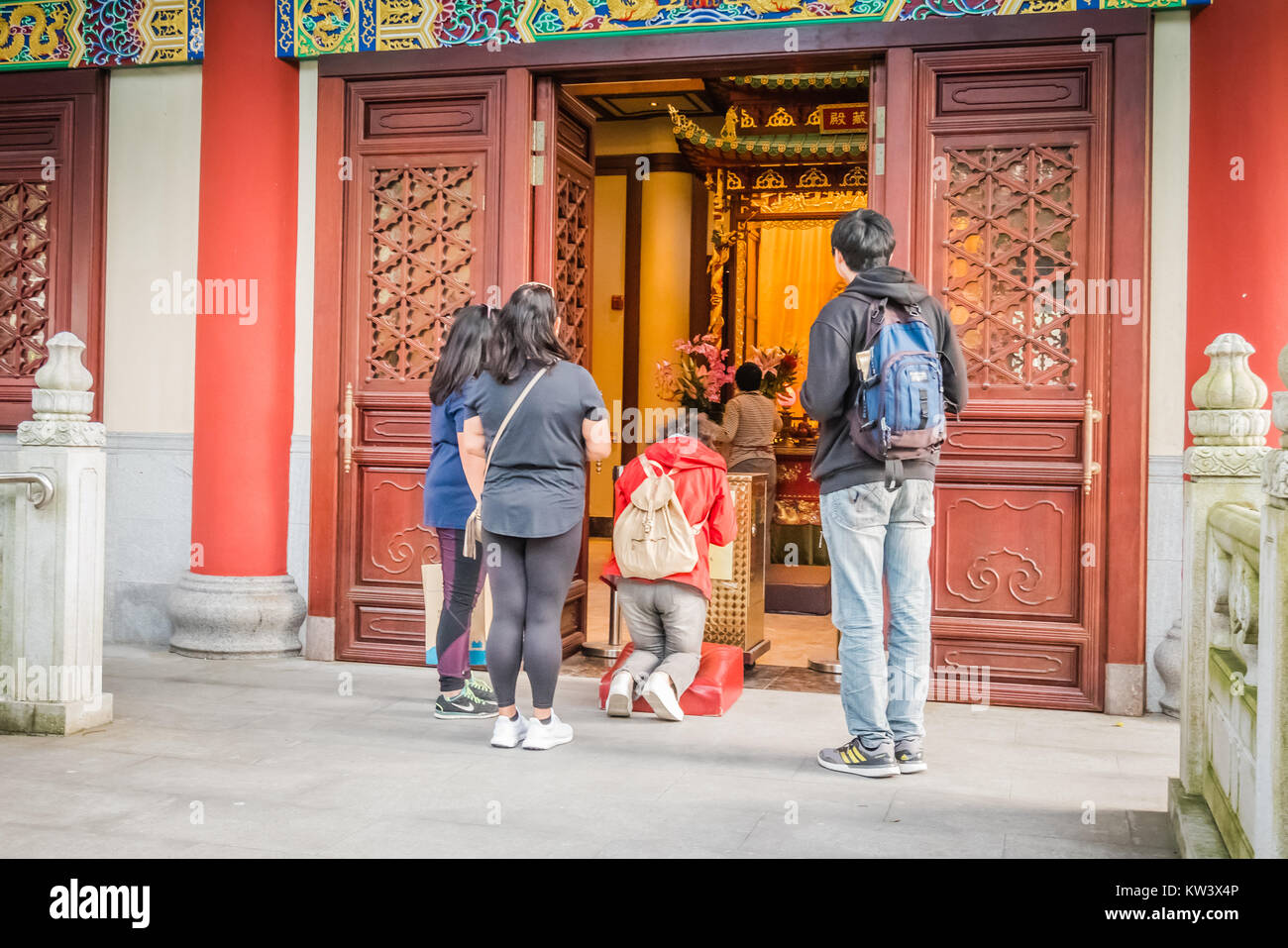 Hong Kong pol Lin Kloster in Lantau Island in der Nähe von ngoing Ping Stockfoto