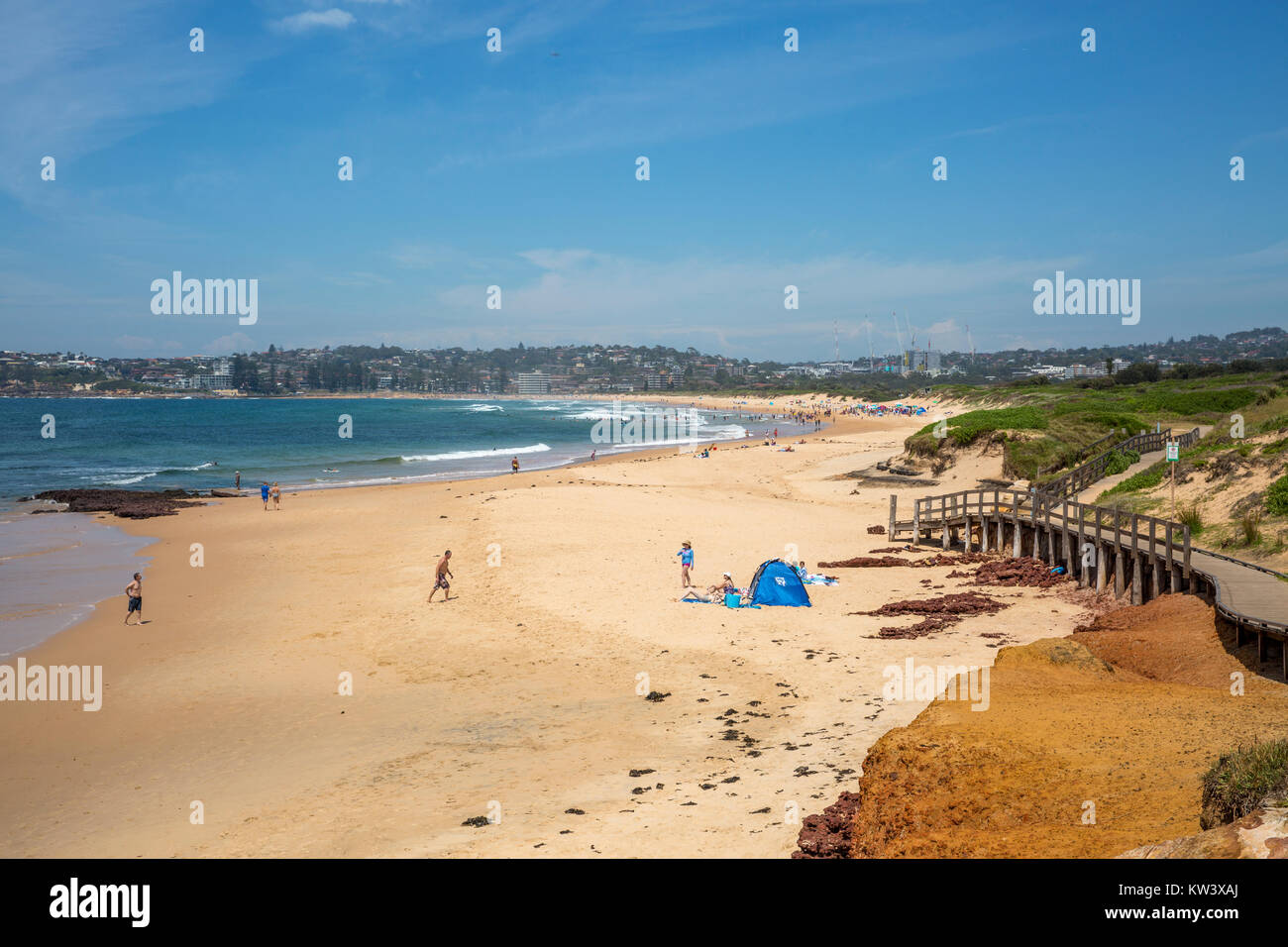 Long Reef Beach am nördlichen Strände von Sydney, New South Wales, Australien Stockfoto