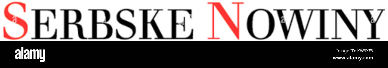 SerbskeNowiny ist eine polnische Zeitung, die für ihre Berichterstattung über regionale Nachrichten, politische und kulturelle Ereignisse bekannt ist, die für die sorbische Gemeinschaft in Polen relevant sind. Stockfoto