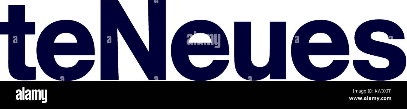 Das teNeues Logo repräsentiert einen etablierten deutschen Verlag, der für seine hochwertigen Bücher, insbesondere in den Bereichen Kunst, Fotografie, Design und Architektur, bekannt ist. Dieses Logo spiegelt die Identität und das kreative Ethos der Marke wider. Stockfoto