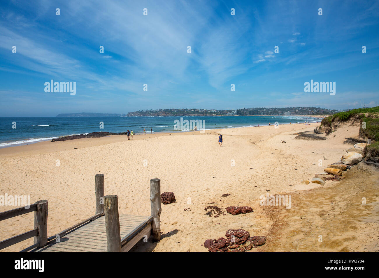 Long Reef Beach am nördlichen Strände von Sydney, New South Wales, Australien Stockfoto