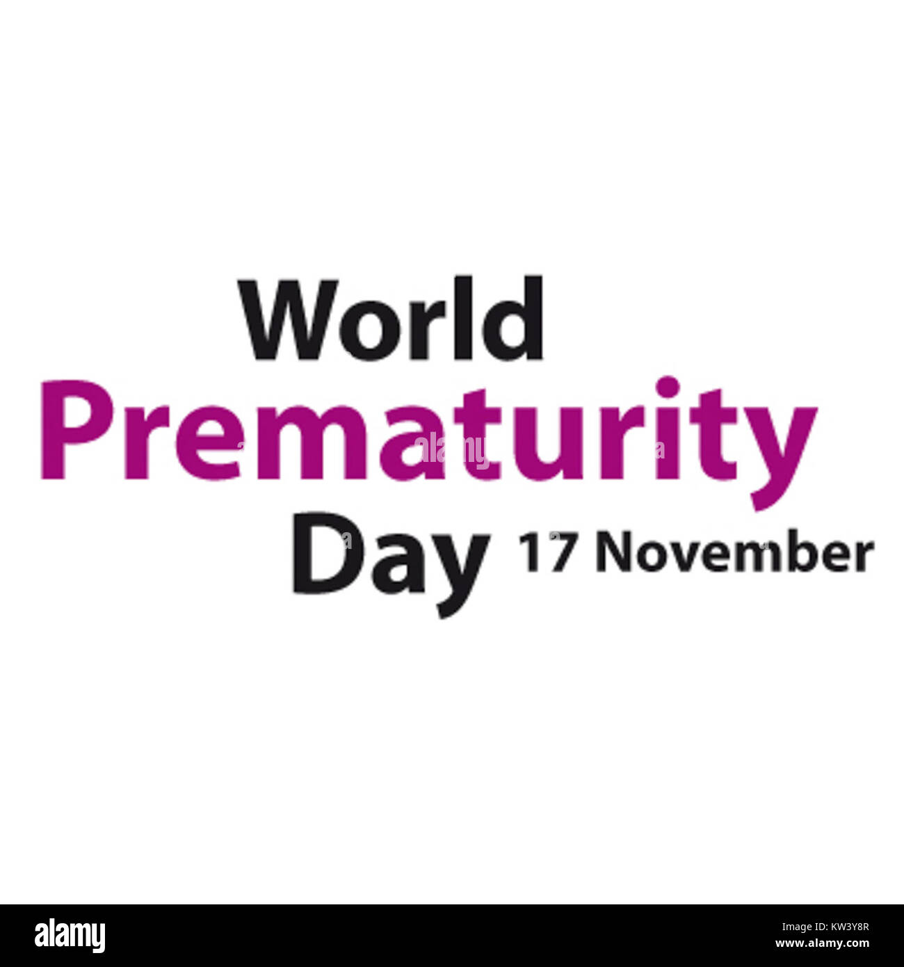 Der Welt-Frühgeborener-Tag wird jährlich begangen, um das Bewusstsein für Frühgeburten und ihre Auswirkungen auf Säuglinge und Familien zu schärfen und die Bedeutung von Neugeborenenversorgung und frühzeitiger Intervention hervorzuheben. Stockfoto