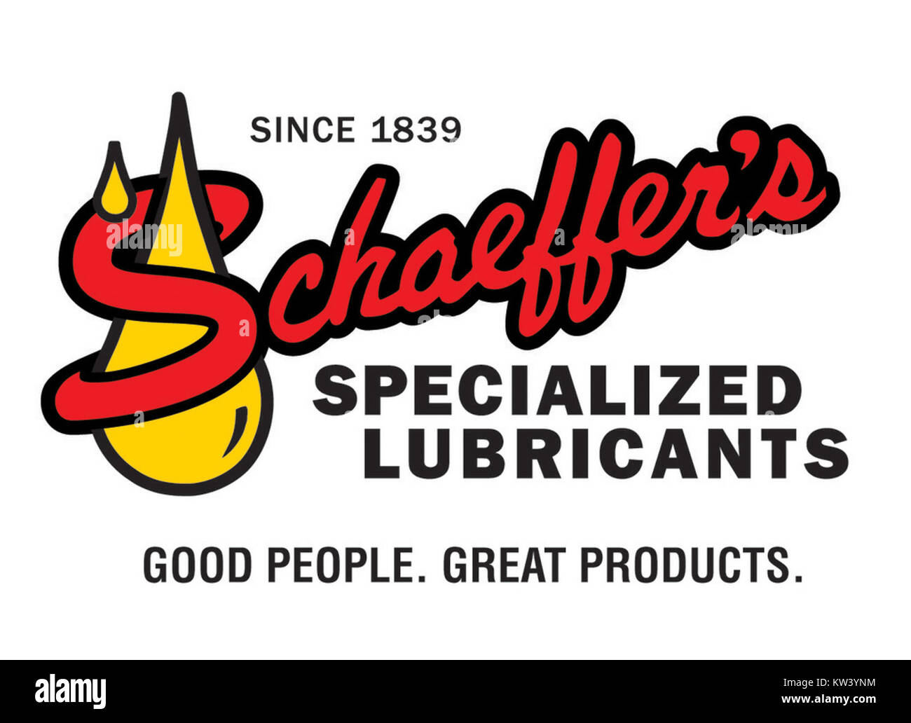 Schaeffers Schmierstoffe Tagline Farbe Stockfoto