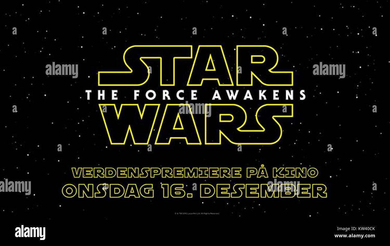 Star Wars The Force weckt Norwegischen Poster Stockfoto