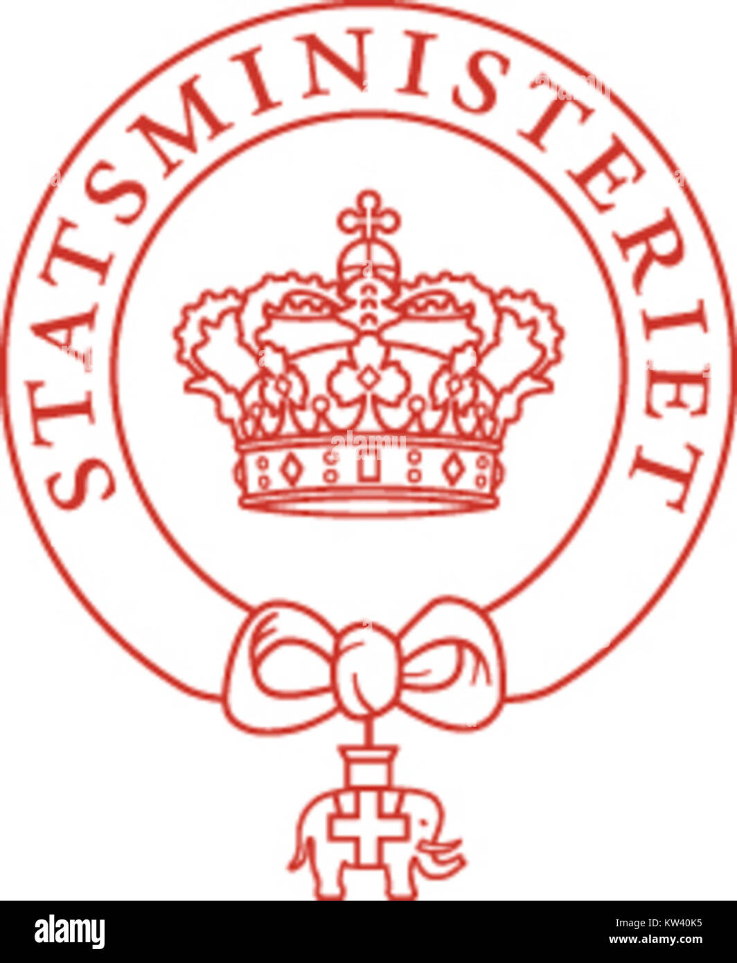 Das Statsministeriet oder das Büro des Premierministers ist die zentrale Verwaltungsbehörde, die den dänischen Premierminister unterstützt und für die Koordinierung der Regierungspolitik und die Gewährleistung einer wirksamen Regierungsführung zuständig ist. Stockfoto