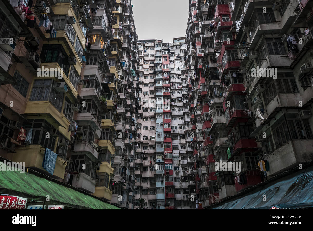 Hong Kong Apartment Gebäuden Stockfoto