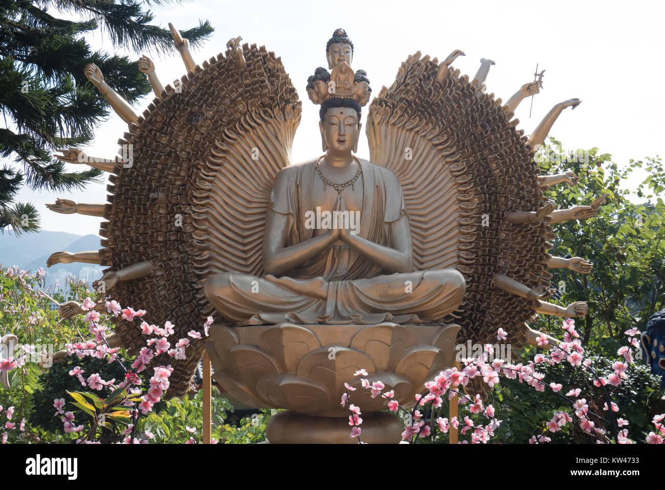 Zehn Tausend Buddhas Monastery in Sha Tin hong kong Stockfoto