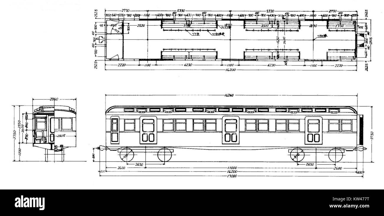Der JNR Kuha16b ist ein Modell eines japanischen Personenkraftwagens, das von der Japan National Railways (JNR) verwendet wird und für seine historische Bedeutung für die Entwicklung des japanischen Eisenbahnsystems im 20. Jahrhundert bekannt ist. Stockfoto