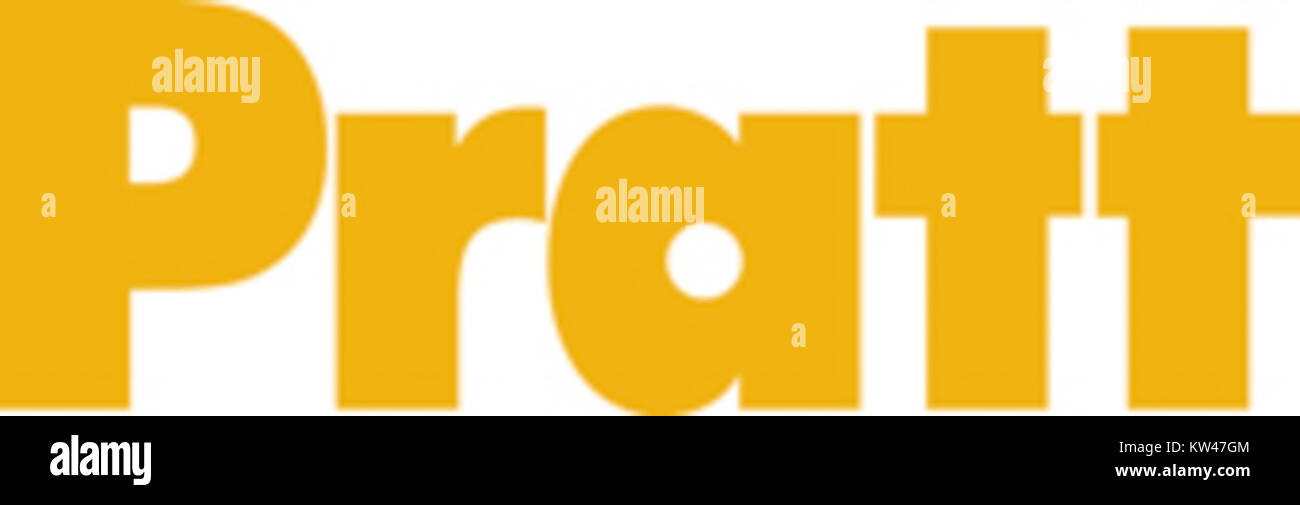 Das Pratt Institute, eine bekannte Kunst- und Designschule in Brooklyn, New York. Das Wortzeichen stellt die visuelle Identität der Einrichtung dar und wird häufig für Branding und amtliche Dokumente verwendet. Stockfoto