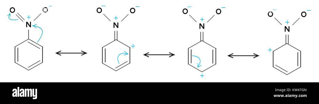 Nitrobenzol ist eine organische Verbindung, die in der chemischen Herstellung, hauptsächlich bei der Herstellung von Anilin und anderen Industriechemikalien, verwendet wird. Es ist eine flüchtige Flüssigkeit und eine Schlüsselchemikalie in verschiedenen industriellen Prozessen. Stockfoto