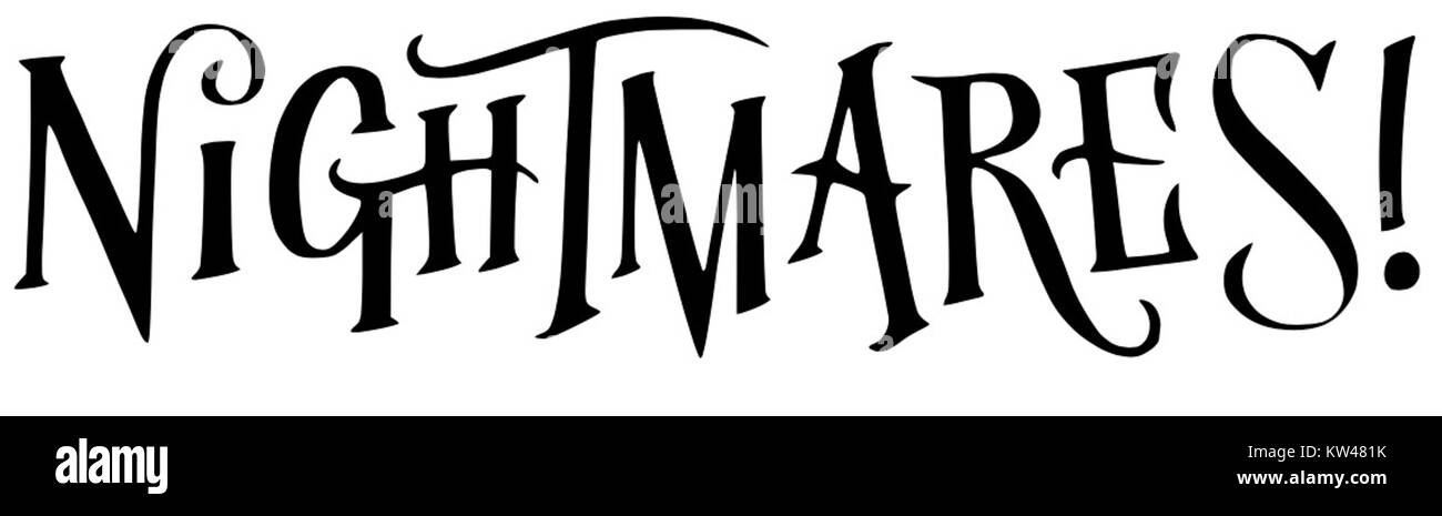 Der Film *Nightmares!* ist ein psychologischer Horrorfilm, der den Geist einer beunruhigten Figur erforscht, während sie ihre Ängste und Albträume meistern. Der Einsatz visueller und auditiver Techniken intensiviert das Horrorerlebnis. Stockfoto