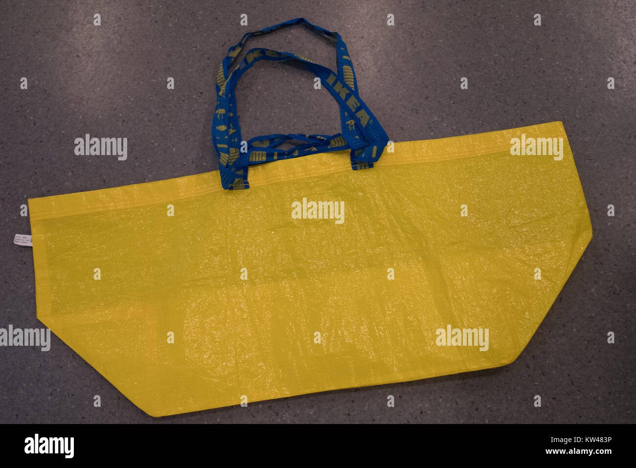 Gelbe Ikea wiederverwendbare Shopping Bag Stockfoto