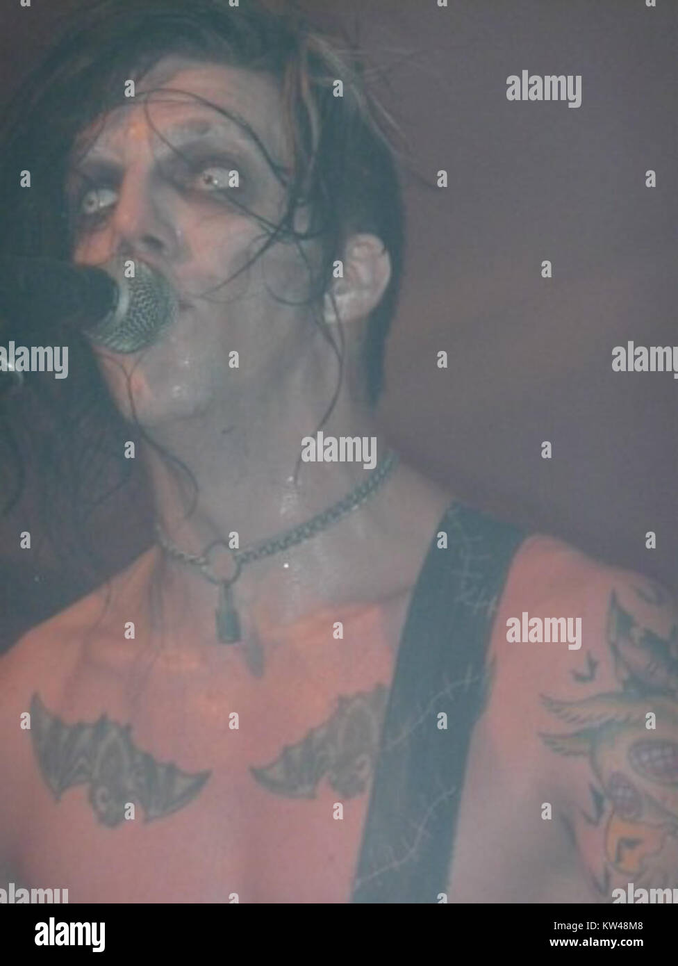 Blitzkid ist eine Rockband, die für ihre energiegeladenen Auftritte und ihre Mischung aus Punk, Rockabilly und Gothic-Einflüssen bekannt ist. Ihre Musik setzt sich oft mit dunklen Themen auseinander, kombiniert fröhliche Rhythmen mit eindringlichen Melodien und schafft so einen unverwechselbaren Klang in der alternativen Musikszene. Stockfoto