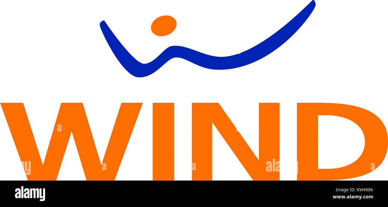 Wind Telecomunicazioni logo Stockfoto