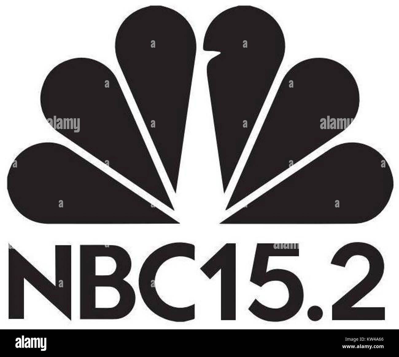 KLAF NBC 15 2 ist das Logo eines Fernsehsenders, das sein Branding für lokale Rundfunkdienste repräsentiert und 2017 unter dem NBC-Netzwerk betrieben wird. Stockfoto