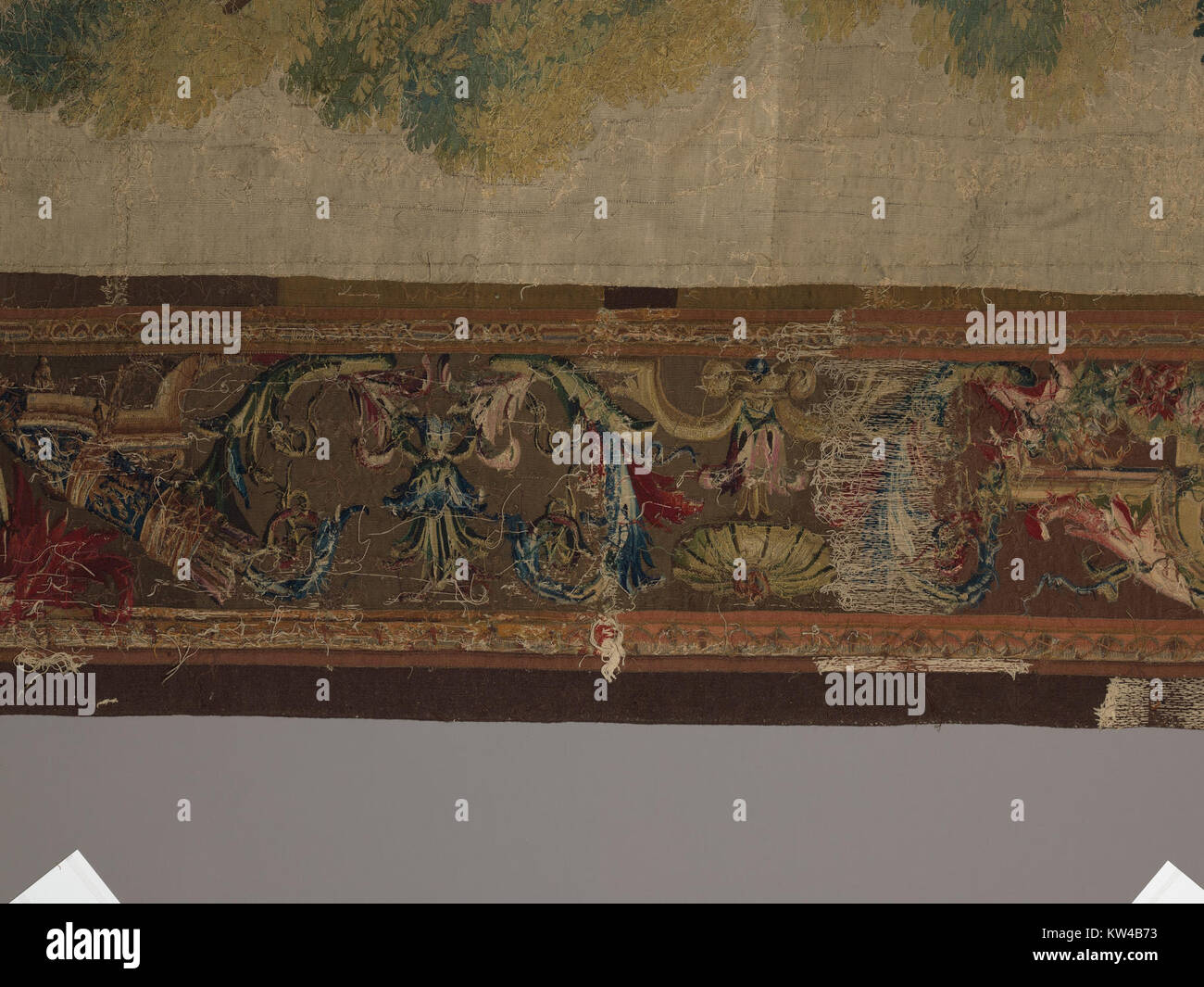 Boreas und Orithyia sind Figuren aus der griechischen Mythologie. Dieses Kunstwerk, das auf Ovids *Metamorphosen* basiert, zeigt ihre mythologische Geschichte, in der Boreas, der Gott des Nordwindes, Orithyia, die Tochter eines athenischen Königs entführt. Stockfoto