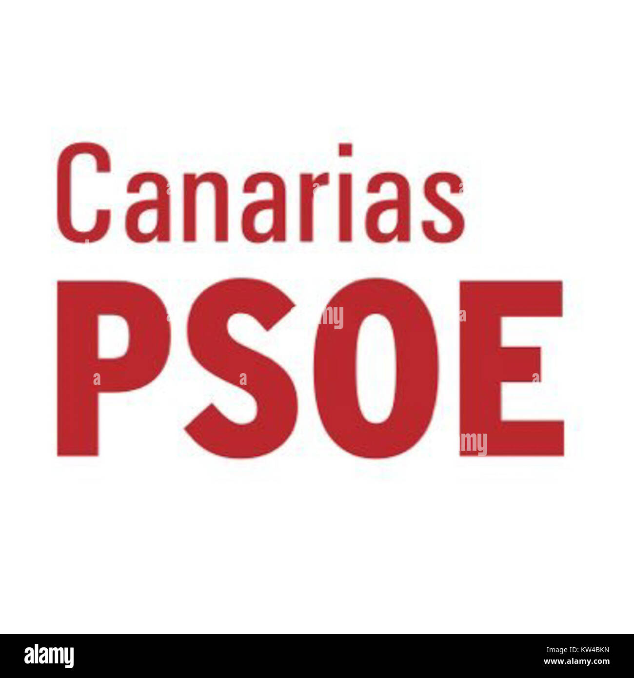PSOE Canarias bezieht sich auf die kanarische Abteilung der Sozialistischen Arbeiterpartei Spaniens (PSOE), die sich auf ihre politische Tätigkeit und ihren Einfluss in der Region konzentriert. Stockfoto