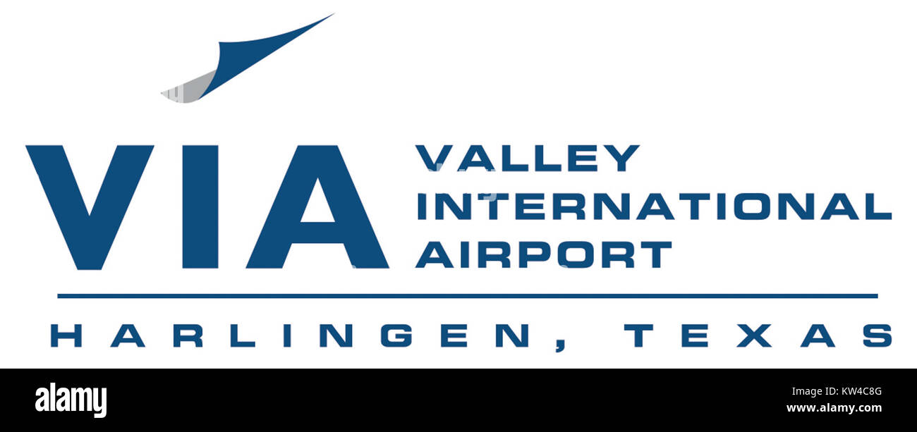 Der Valley International Airport in Harlingen, Texas, ist ein wichtiger Regionalflughafen, der sowohl nationale als auch internationale Flüge anbietet. Es dient als wichtiger Verkehrsknotenpunkt für die Region. Stockfoto