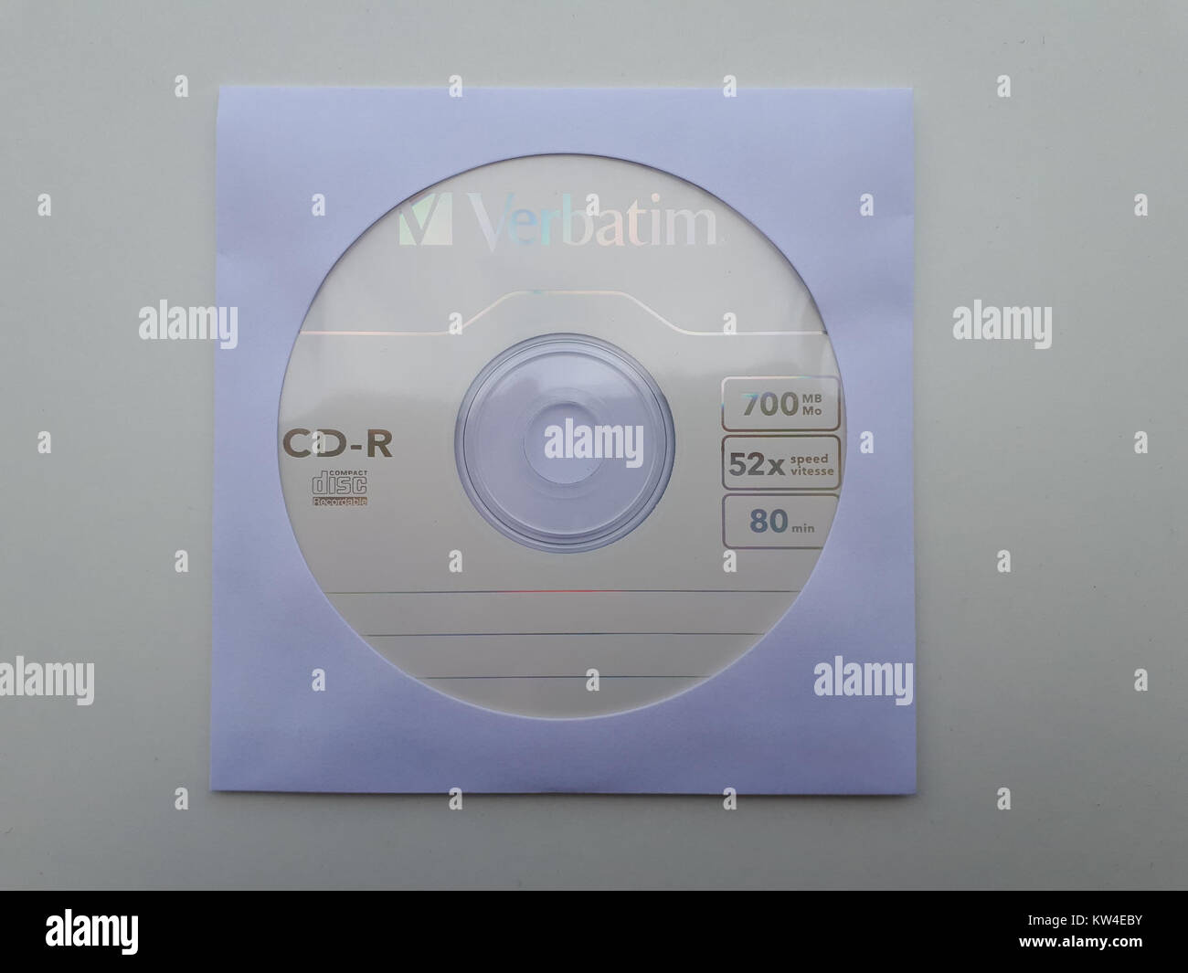 Blauen Farbstich Papier Hülle mit CD 2 Stockfoto