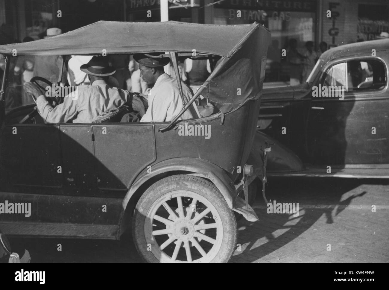 Die Menschen sind nicht an einem Samstag Nachmittag in Lexington, Holmes County, Mississippi, Oktober, 1939. Stockfoto