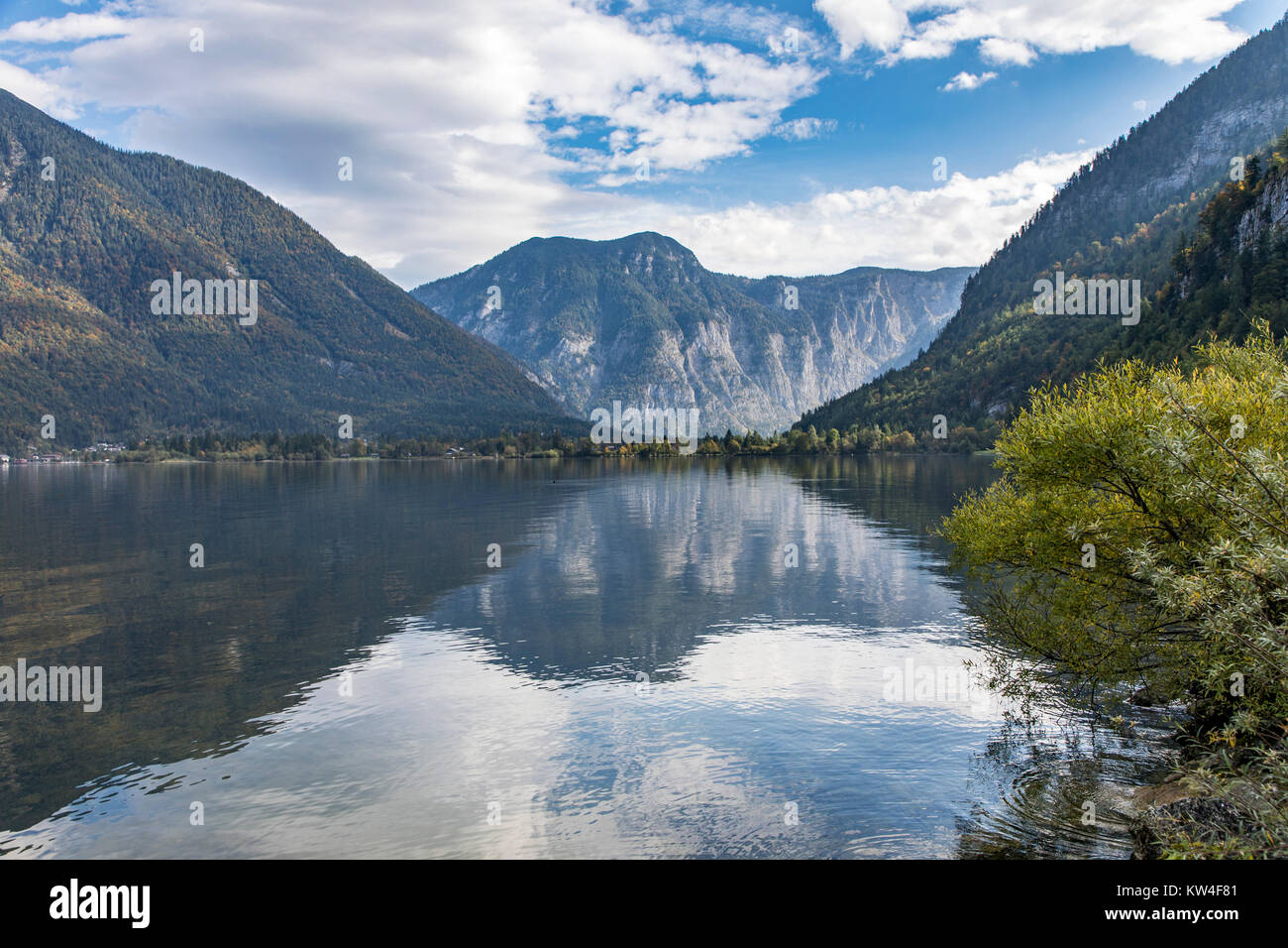 Hallstätter See, Oberösterreich, Salzkammergut, Teil der Alpen, Stockfoto