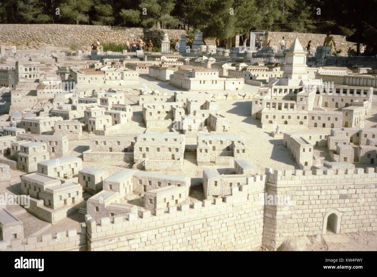 Holyland Modell von Jerusalem, ein Modell der Stadt Jerusalem, wie sie in den biblischen Zeiten erschienen sind, Jerusalem, Israel, 1975. Stockfoto